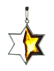 Jewish Silver Star of David Pendant