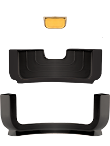 Menokiah Premium </BR> Black With Gold </BR> Contemporary Menorah