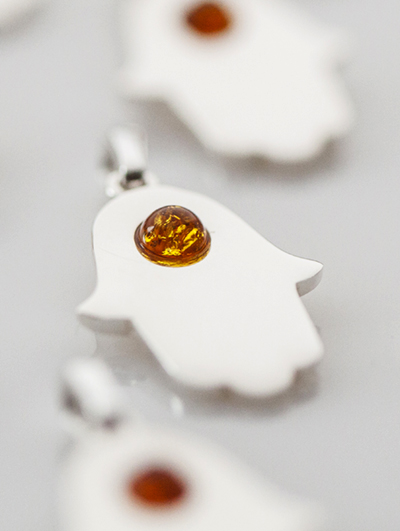 Jewish Silver Jewelry Chamsa pendant