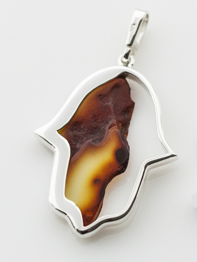 Jewish Silver Chamsa Pendant