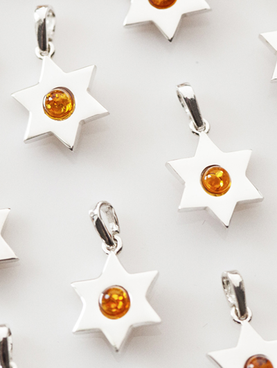Jewish Silver Jewelry Star of David pendant