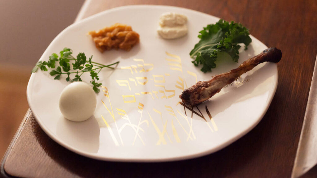 Seder Plate Gold MI POLIN