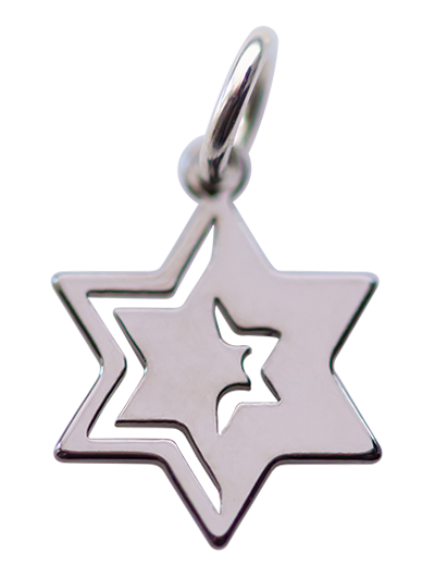 Star of David </br> ruthenium plated