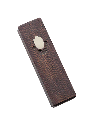 Mezuzah with Chamsa </br> small bronze