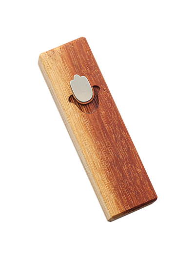 Mezuzah with Chamsa </br> small red