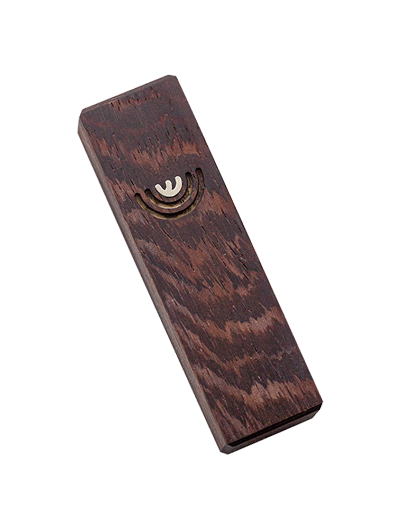 Mezuzah with menorah </br> small bronze