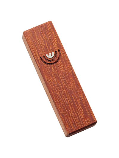 Mezuzah with menorah </br> small red