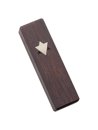 Mezuzah with Star of David </br> small bronze