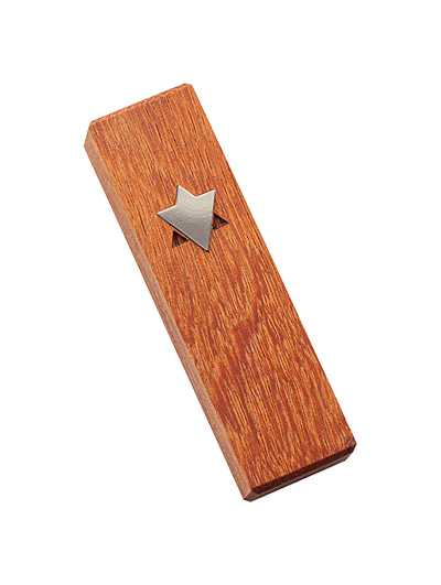 Mezuzah with Star of David </br> small red