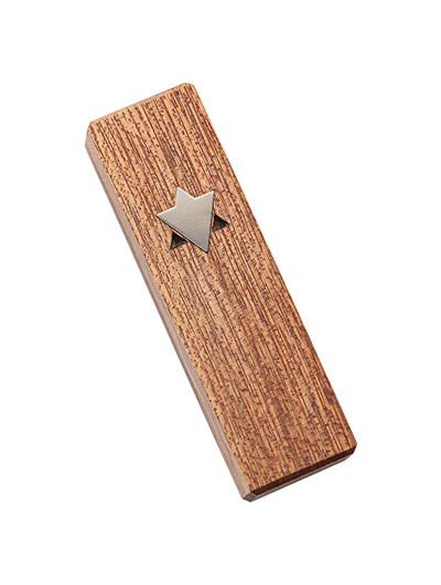 Mezuzah with Star of David </br> small white