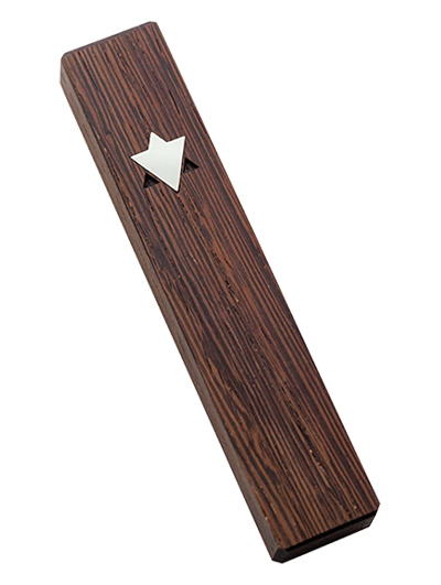 Mezuzah with Star of David </br> medium bronze