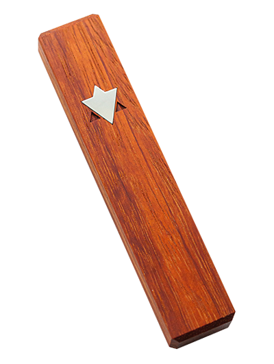 Mezuzah with Star of David </br> medium red