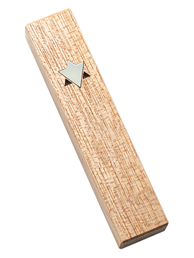 Mezuzah with Star of David </br> medium white