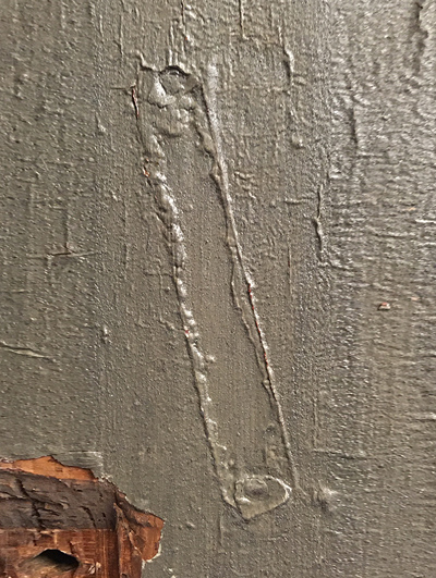 MEZUZAH  OF BRONZE <br /> LODZ <br /> ARMII KRAJOWEJ 25 St. <br />