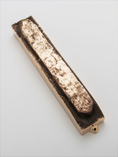 MEZUZAH OF BRONZE <br /> LWÓW <br /> UL. FEDOROWA 27