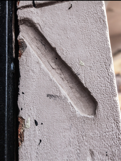 MEZUZAH OF BRONZE <br /> LWÓW <br /> UL. FEDOROWA 27
