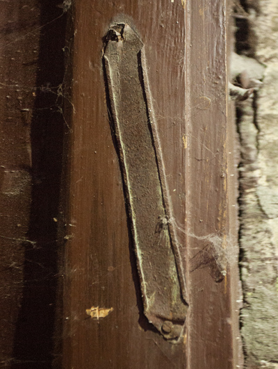 MEZUZAH  OF BRONZE <br /> JAROSŁAW <br /> UL. JANA SOBIESKIEGO 8