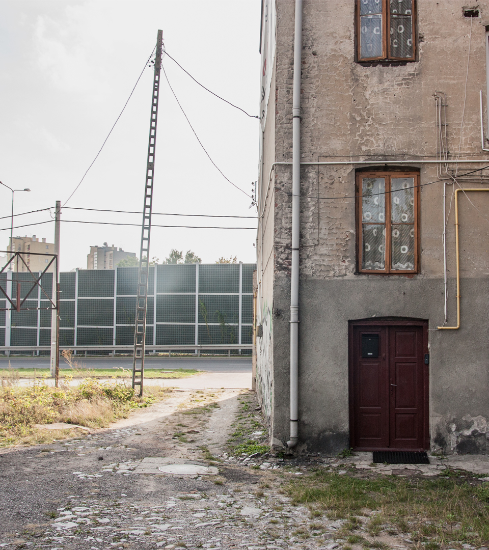 The home with mezuzah trace in Kielce.