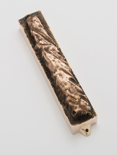 MEZUZAH  OF BRONZE <br /> KŁODAWA <br /> PLAC WOLNOŚCI 6