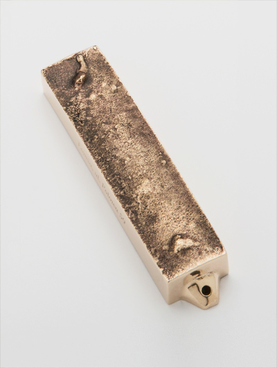 MEZUZAH  OF BRONZE <br /> ŁOMŻA <br />. UL POLOWA 59