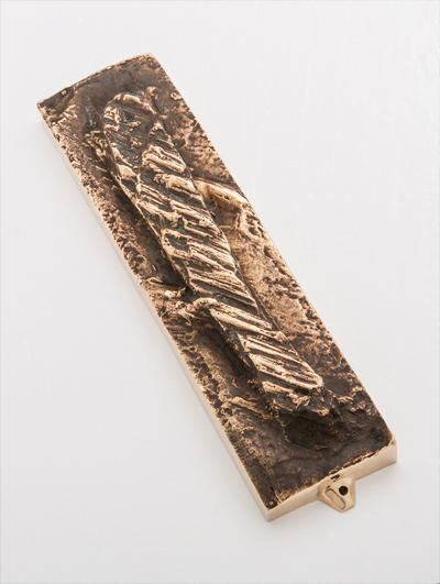 MEZUZAH OF BRONZE <br /> OŚWIĘCIM <br /> UL. KS. JANA SKARBKA 2