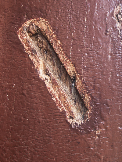 MEZUZAH OF BRONZE <br /> OŚWIĘCIM <br /> UL. KS. JANA SKARBKA 2