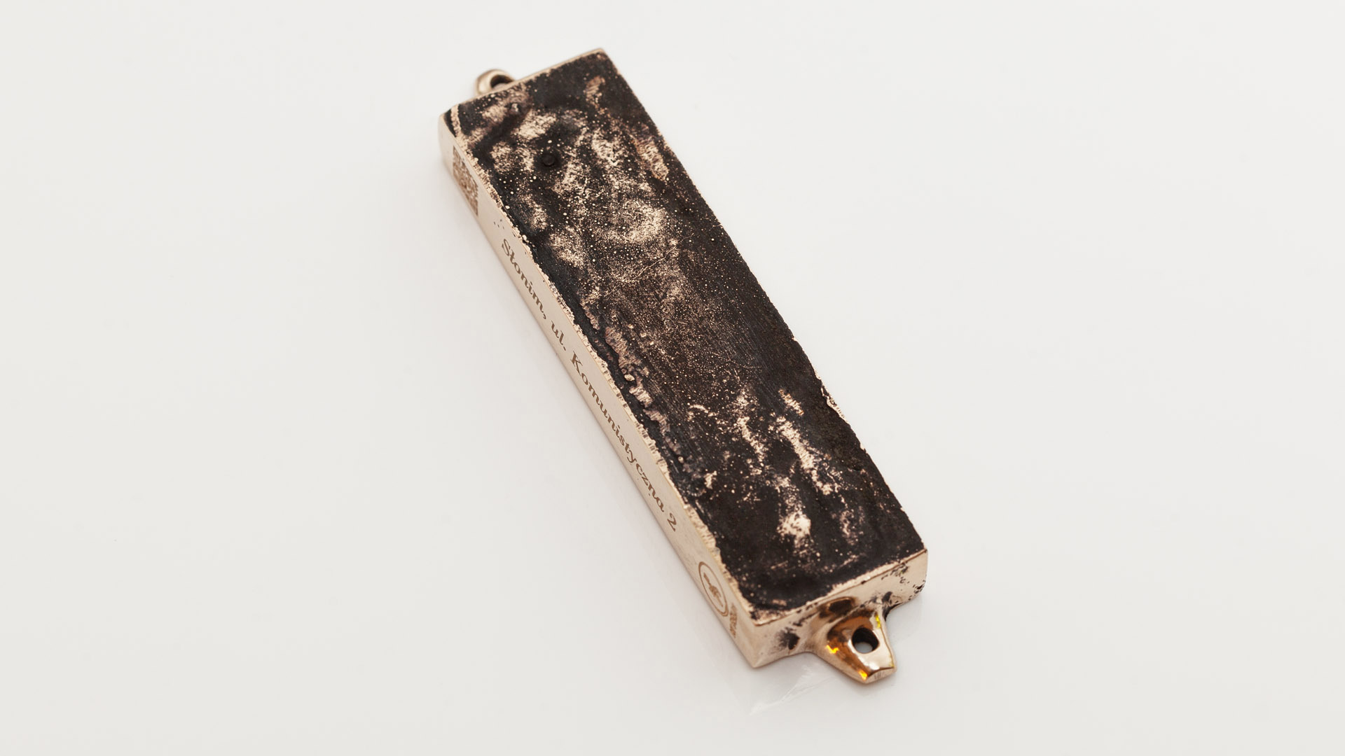 MI POLIN BRONZE MEZUZAH JUDAICA MEZUZAH MEZUZAH TRACE