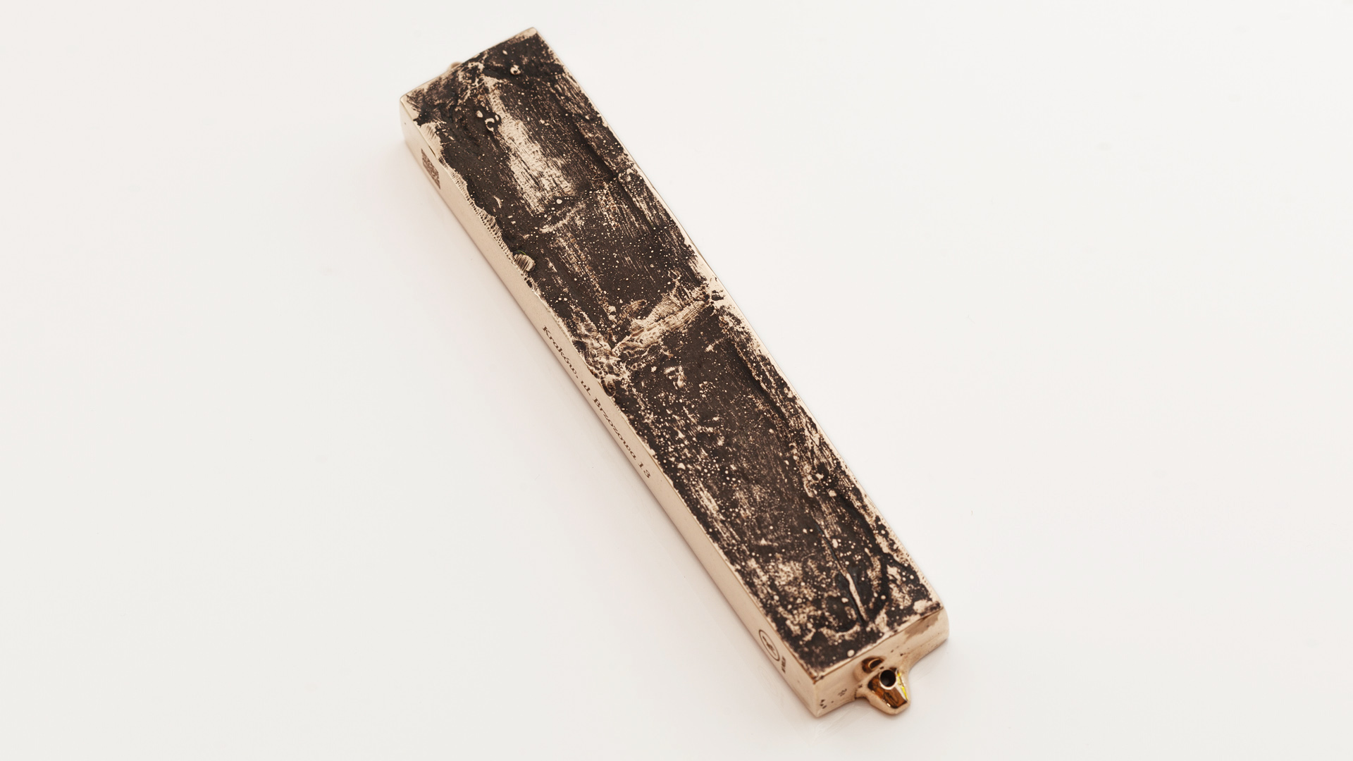 MI POLIN BRONZE MEZUZAH JUDAICA MEZUZAH MEZUZAH TRACE