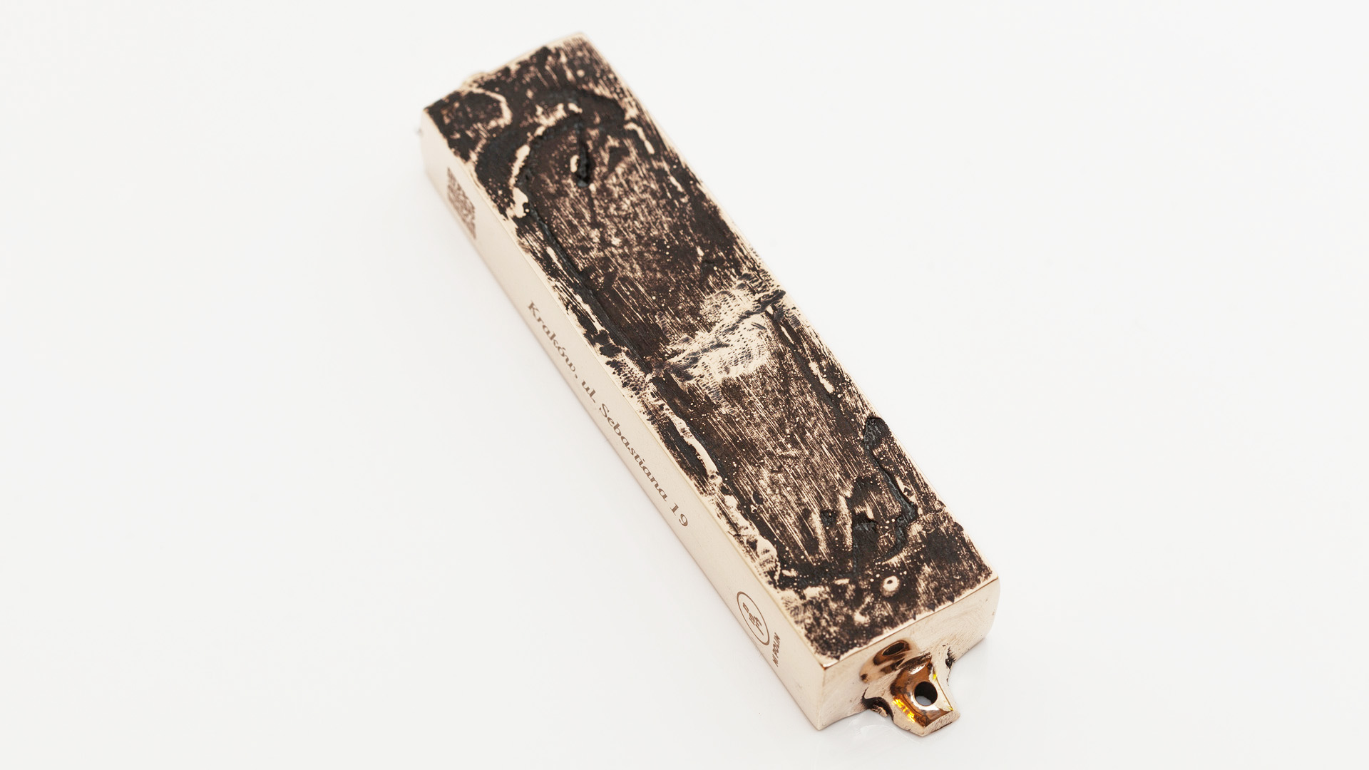 MI POLIN BRONZE MEZUZAH JUDAICA MEZUZAH MEZUZAH TRACE