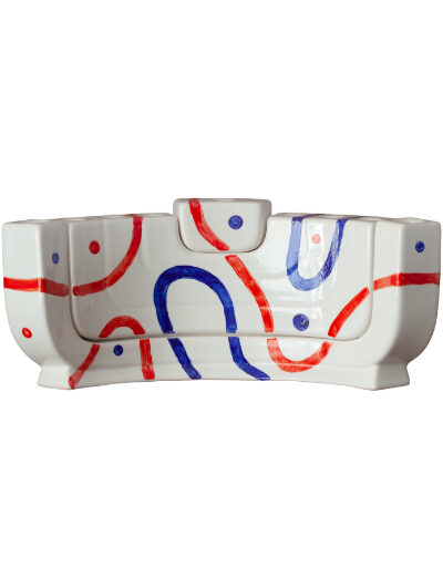 Menokiah Hand Painted <br />Pattern 2 <br />Contemporary Menorah