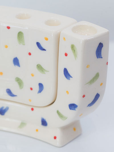 Jewish Gift </BR> CHAG SAMEACH <br/> Menorah + Plate + Besamin Box