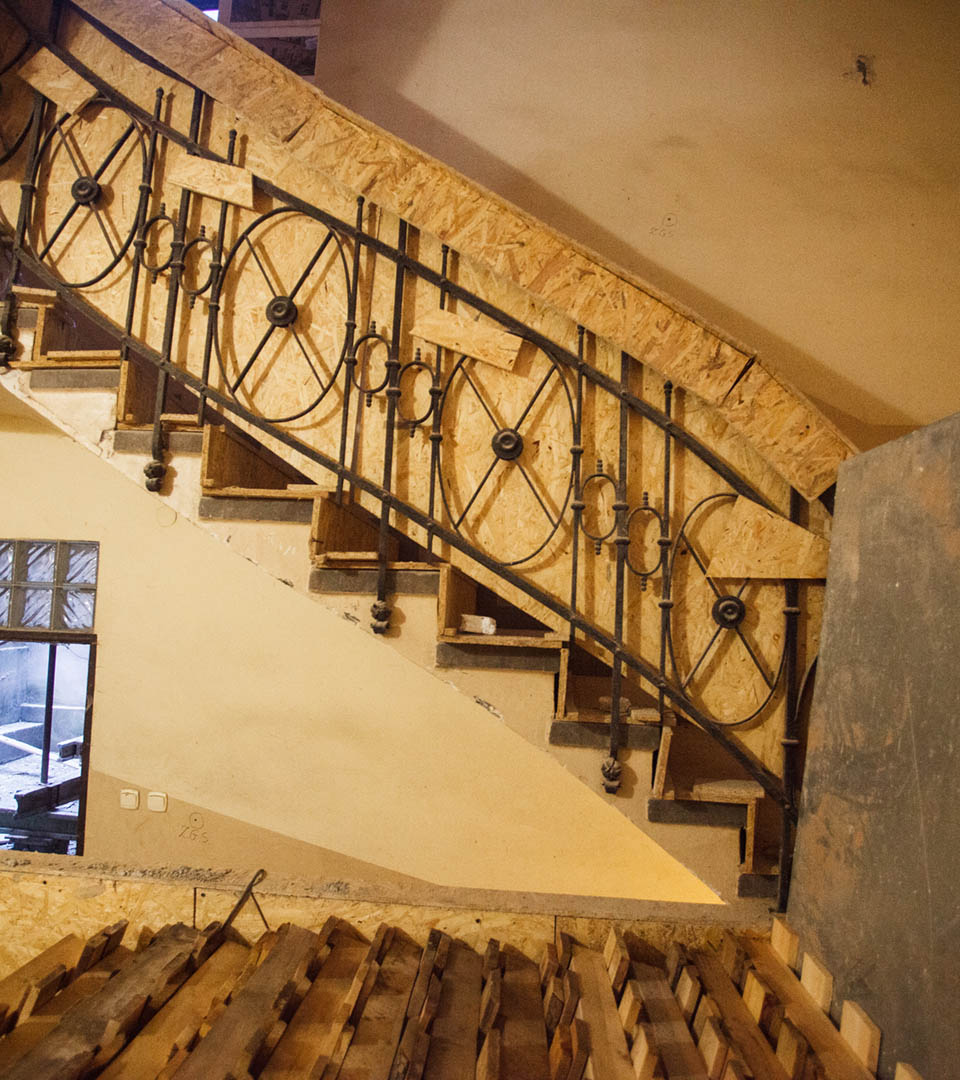 An old tenement house in Krakow, where traces of a mezuzah were found. Jews lived there. A mezuzah is a religious object in Judaism.