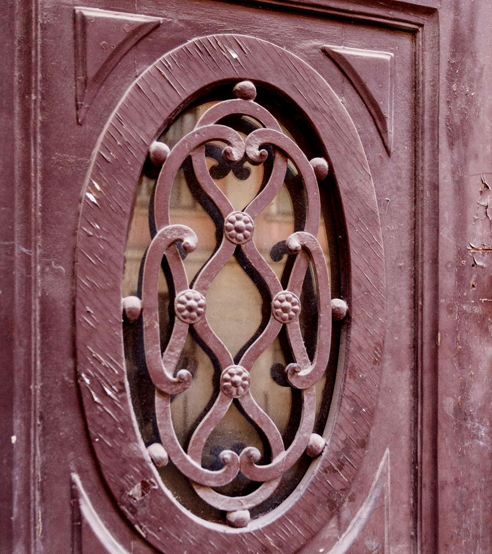 An old tenement house in Krakow, where traces of a mezuzah were found. Jews lived there. A mezuzah is a religious object in Judaism.