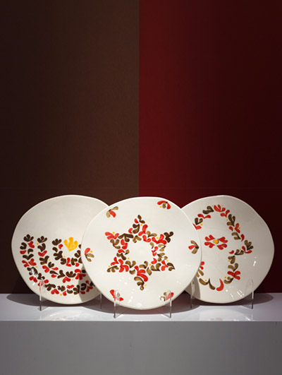 Star of David Menorah Hamsa <br> 3 Plate SET 2026 </BR>