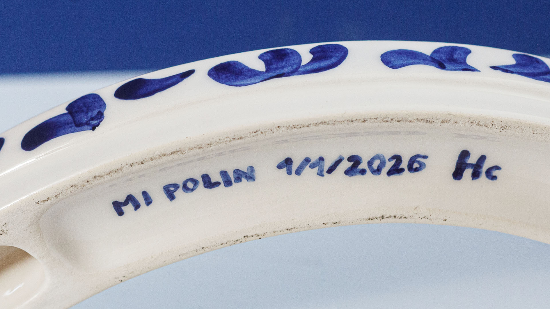 The hand-painted Judaica collection is individually painted. Only one example of this design was created this year.