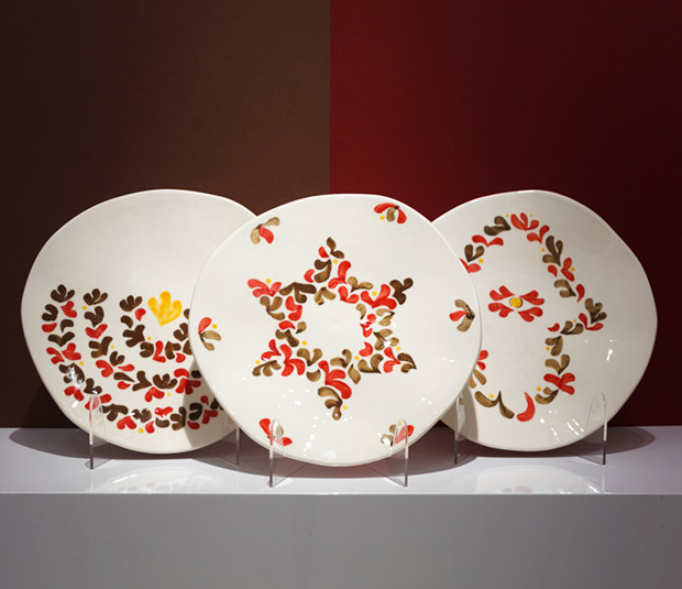 Star of David Menorah Hamsa <br> 3 Plate SET 2026 </BR>