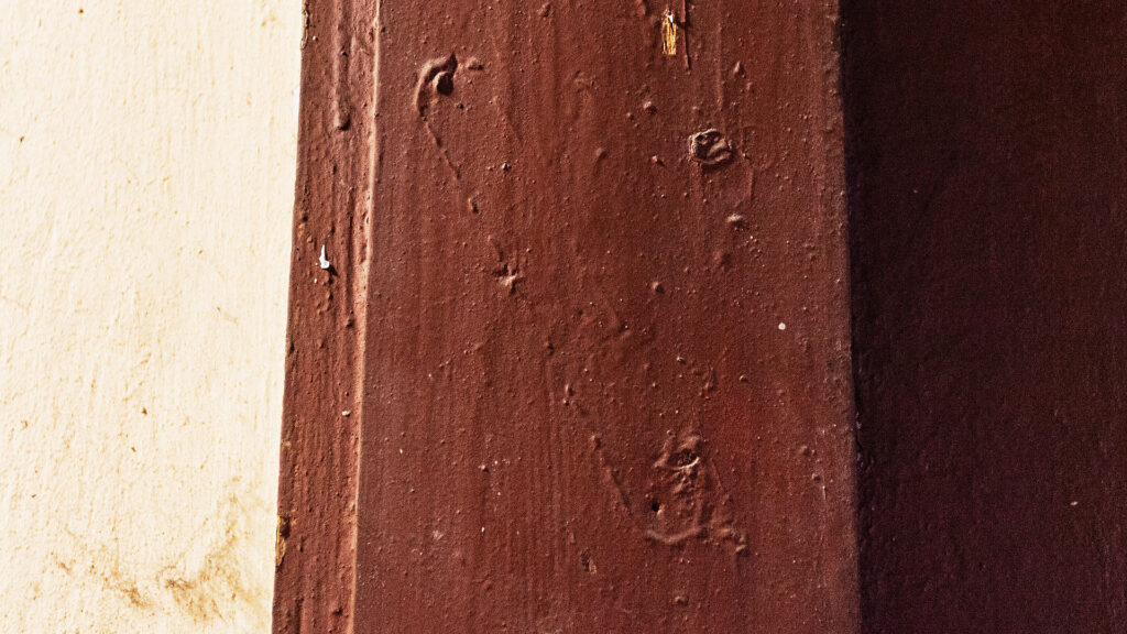 MEZUZAH TRACE FROM WILNO VILNUS IN LITHUANIA