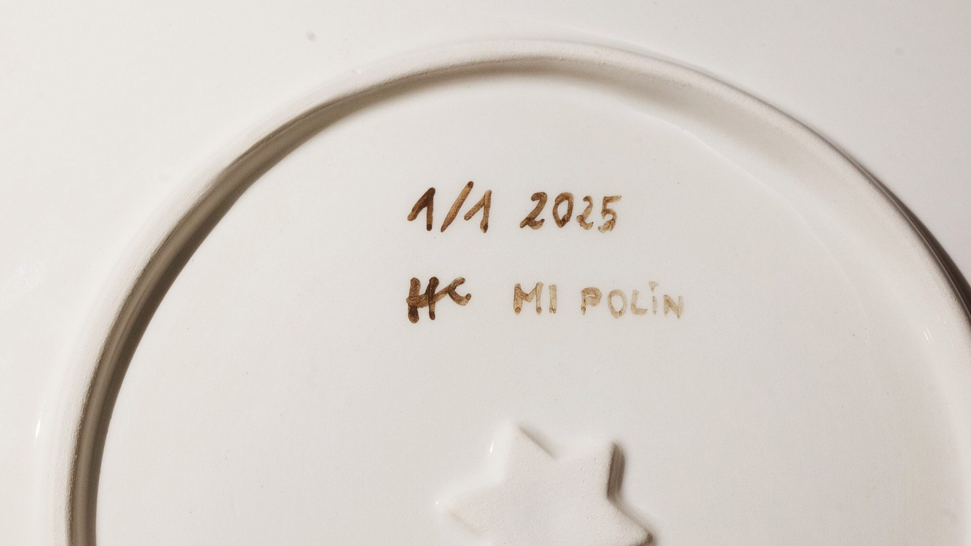 Judaica Store Gift Jewish Plate MI POLIN Shabbat Shalom