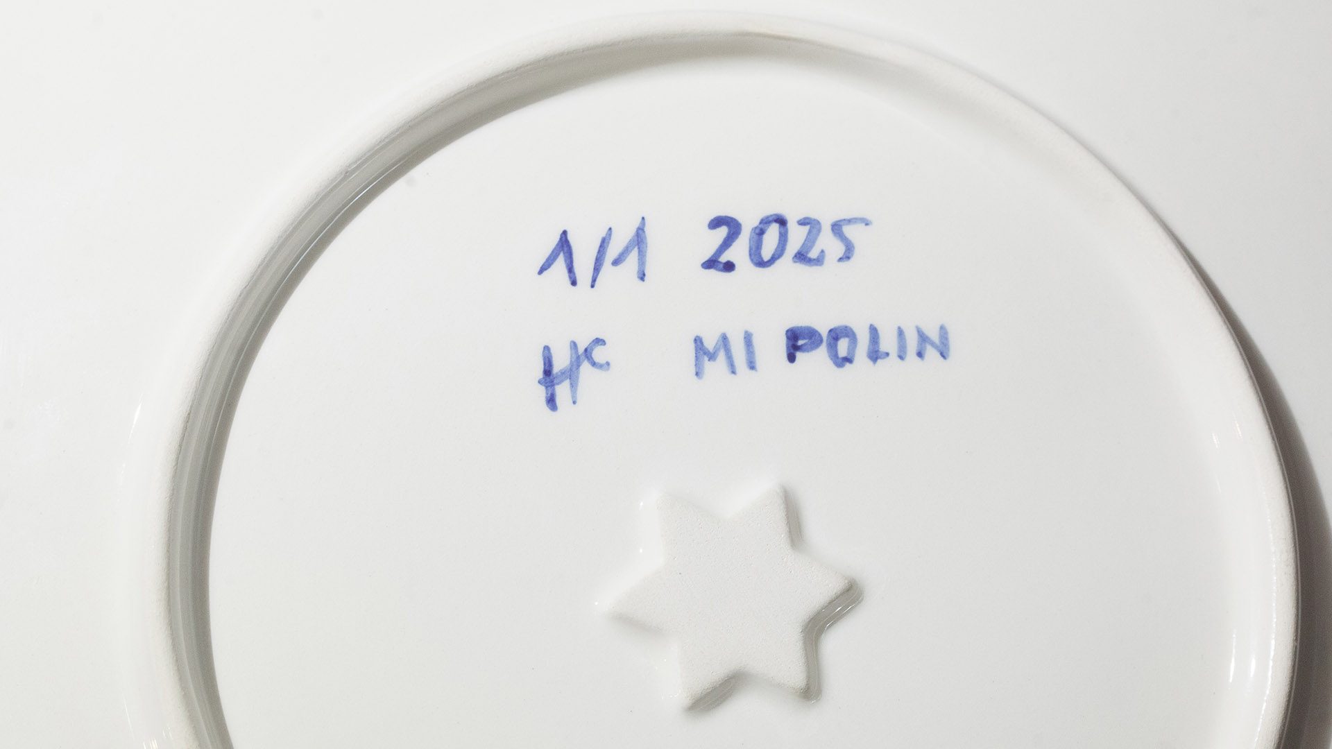 Jewish Gift plate MI POLIN