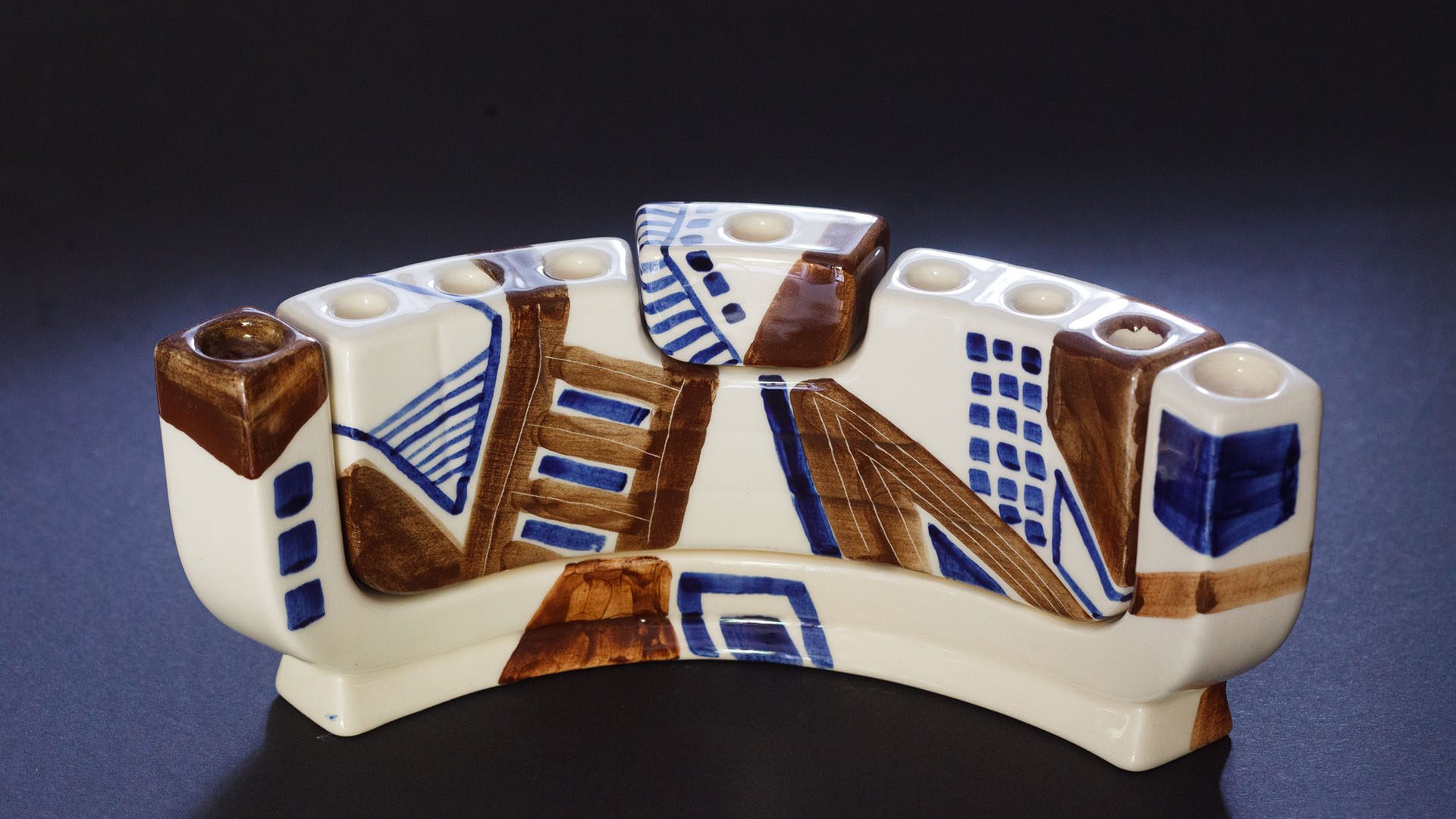 Judaica, menorah, Jewish gift, Shabbat candlestick, Hanukkah menorah, MI POLIN