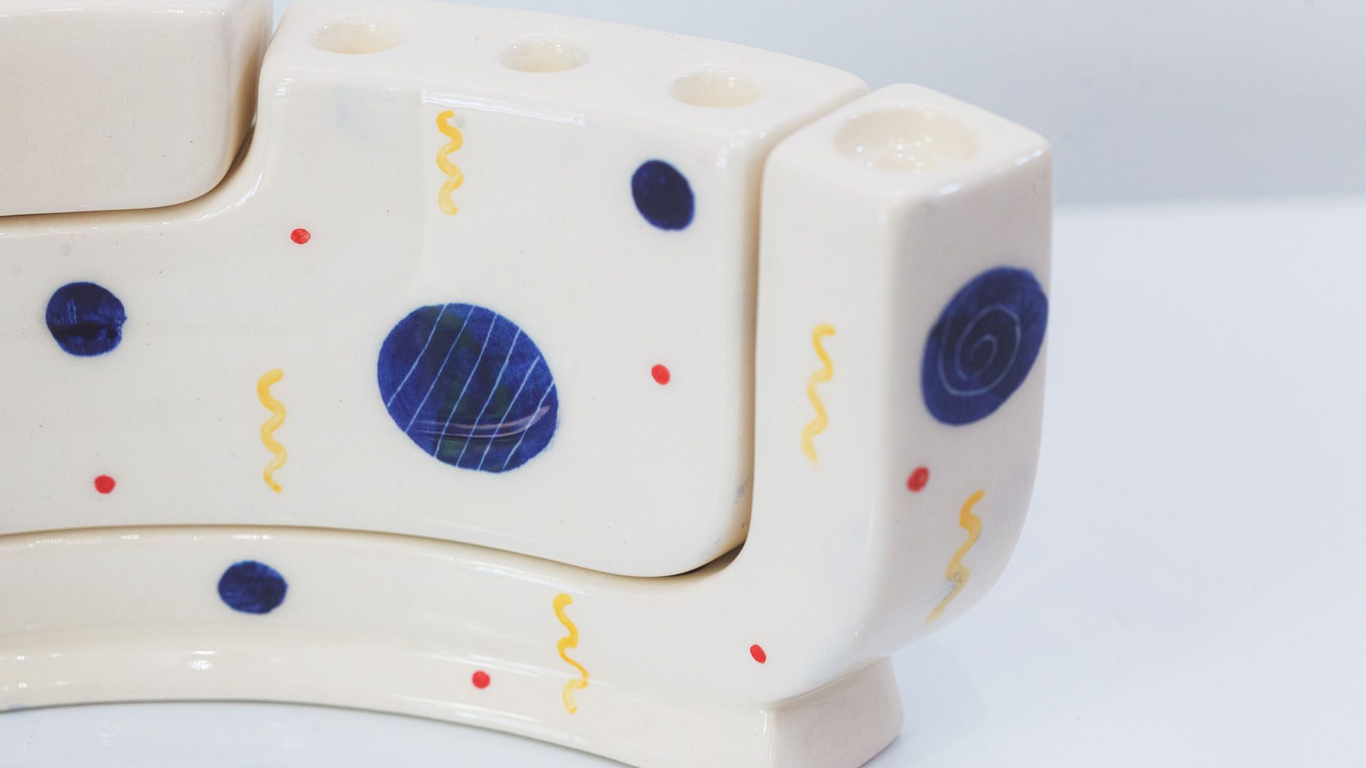 Judaica, menorah, Jewish gift, Shabbat candlestick, Hanukkah menorah, MI POLIN